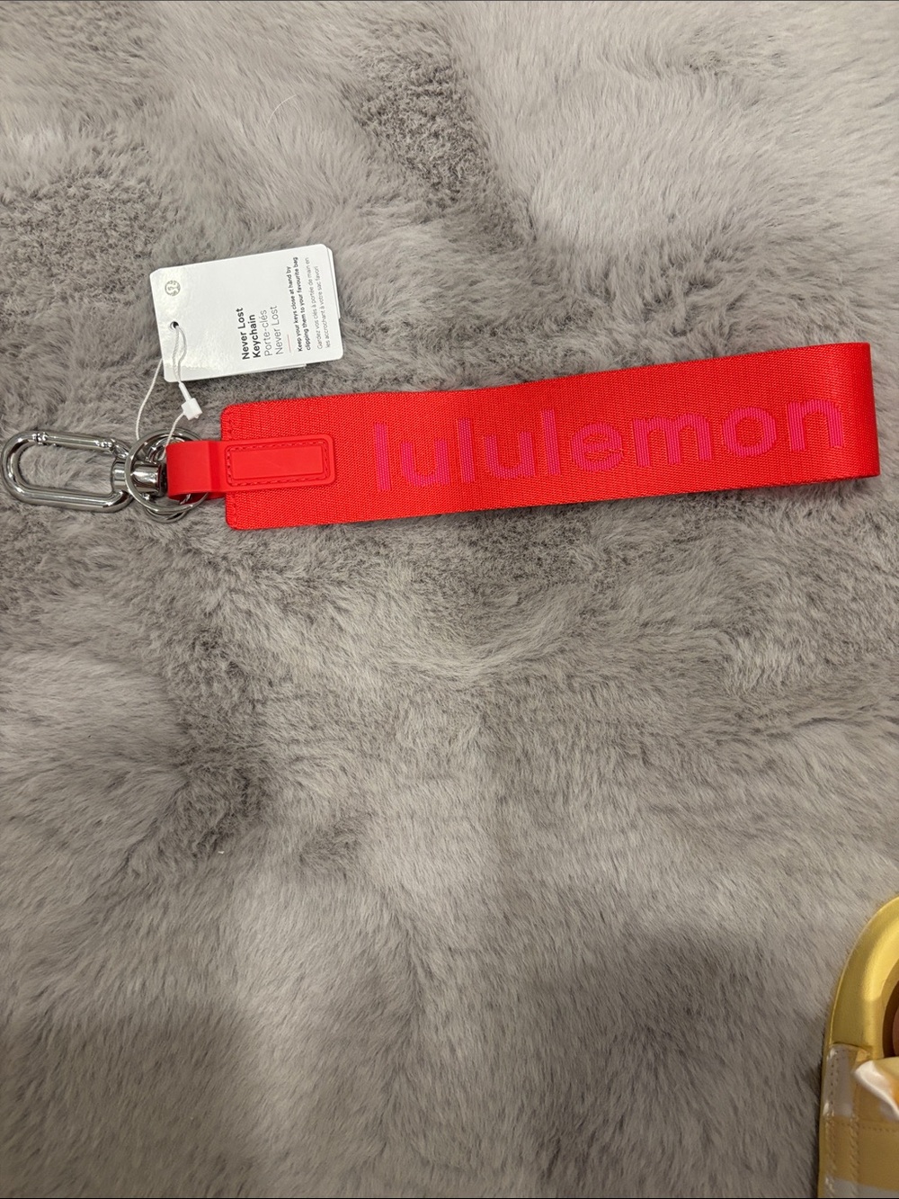 lululemon athletica Red and Pink Key Fob Strap-brand new with tags